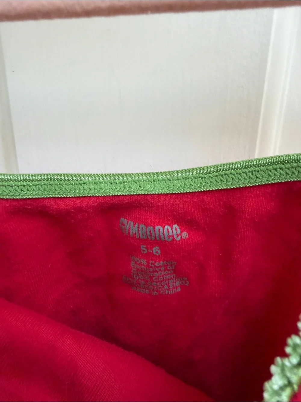 Gymboree Girls 5 6 Red Watermelon-Print Camisole Green Trim Top Shirt Blouse